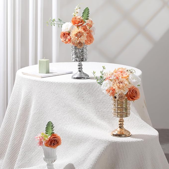 Artificial Flowers Combo for DIY Wedding Bouquets Combo Centerpieces Arrangements Party Bridal Baby Shower Home Decorations-Nude Color