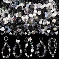 Assorted 200-260PCS Black Acrylic Beads for Bracelet Making, Flower Bow Candy GummyBear Bracelet Charms,Cute Beads for Jewelry Making DIY Necklace Keychain Phone Charm Christmas Gift