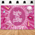7x5ft Shiny Pink Neon Happy Birthday Decoration Backdrop for Princess Lady Girls Women Theme Party Glitter Pink Bokeh Table Wall Decorations Banner Sparkle Birthday Photo Booth Background