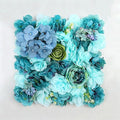 Flower Wall Backdrop, 12PCS 10.6"-15.7" Artificial Flower Wall Panel with Various Styles, 3D Floral Wall Decor for Wedding Photo Background Festive Party Home Decoration (L008, 15 * 15in)