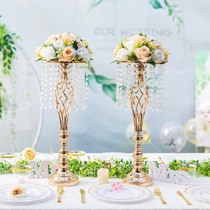 Flower Centerpieces for Wedding Tables: Wedding Table Decorations Peachy Champagne & White Flower Balls Centerpieces for Engagement Cerebration Party Center Pieces 6 Packs
