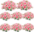 ASTRYAS 8Pcs Artificial Flowers, Artificial Peonies Silk Flowers Fake Peony Bouquet Faux Peonies Flowers Bulk for Decoration Vase Florals Arrangements Wedding Home Party Table - Pink