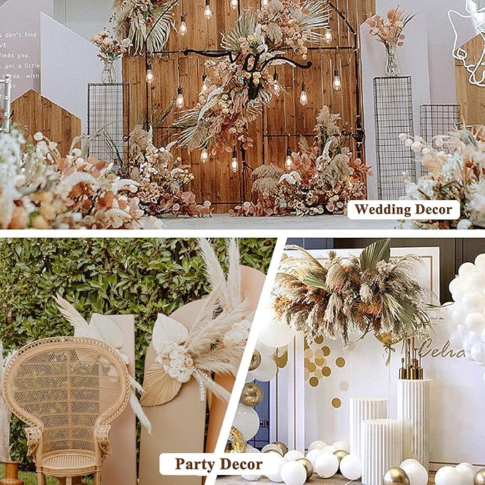 Dried Pampas Grass Decor 110 PCS Dried Plants,Dried Flowers Natural pompas Floral for Wedding, Boho Decor , Home, Rustic Party, Baby Shower Arrangement Centerpiece Table Decorations