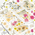 Dried Pressed Flowers for Resin, Real Pressed Flowers Dry Leaves Bulk Natural Herbs Kit for Scrapbooking DIY Art Crafts Epoxy Resin Jewelry Mold Candle Soap Making Nails Décor (White & Pink Floral)