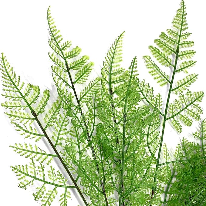 Artificial Fern Plants, PASYOU Fake Greenery Shrubs Plastic Bushes Grass Shrub Leaves Bush Home Indoor Outdoor Garden Verandah Wedding Party Décor Table Arrangement Decoration Planter Filler 4 Bunches