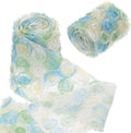 uxcell 2PCS Lace Trim Ribbon, 2.36 inch - 1 Yard 3D Rose Floral Embroidery Ribbons Edge Trimming for Sewing, Wedding Dress, DIY Crafts, Decoration Accessories, Color Green