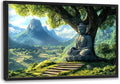 Buddha Large Wall Art Framed Wall Decor for Living Room Mountains Pictures Oversized Canvas Print Painting Modern Extra Large Artwork for Bedroom Office 36"x24"