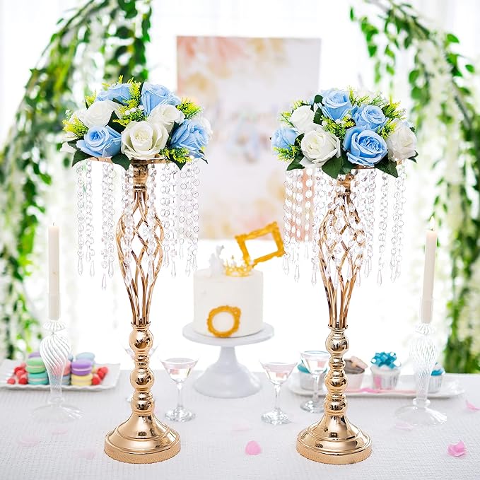 Flower Centerpieces for Wedding Tables: Wedding Table Decorations Blue & White Flower Balls Centerpieces for Engagement Cerebration Party Center Pieces 10 Packs