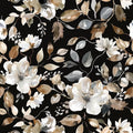 Vintage Dark Black Floral Peel and Stick Wallpaper Modern Botanical Flower Waterproof Removable Self Adhesive Vinyl Contact Wall Paper for Farmhouse Bathroom 17.7" X 70.8" Roll