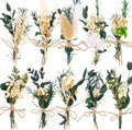 VAIPI 10 Pack Dried Flower Bouquets Green Series Natural Dried Plant with Stem Mini Flower Bundles Artificial Eucalyptus for Vase, DIY, Farmhouse Decor,Wedding Crafts,Home Party Fake Plant Decor