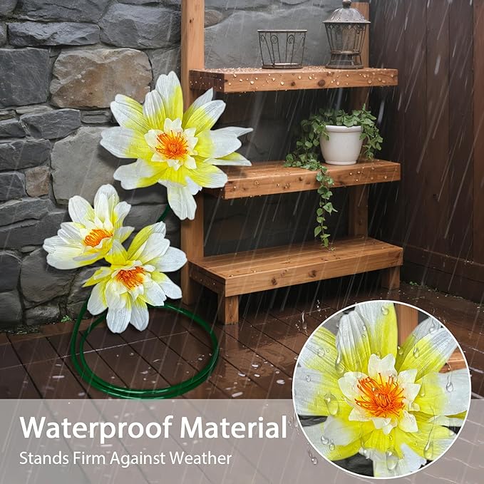 Giant Daisy Flowers for Decoration, 3 Pcs Large Faux Daisy,Big Artificial Flower with Stand for Home Decor,Garden,Hotel,Office,Photography Props,Wedding,Art Gallery,Shop Window Display(Yellow)