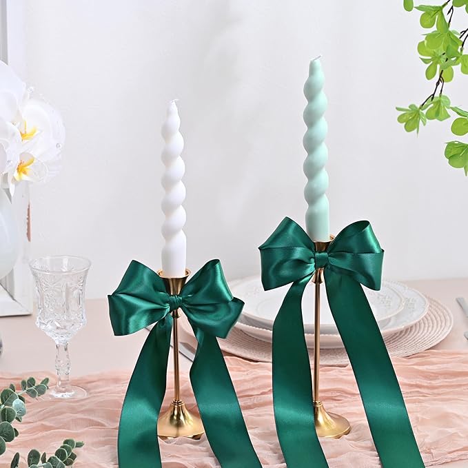 Double Face Teal Satin Ribbon 1-1/2 inch X 50 Yards Polyester Teal Ribbon for Gift Wrapping Very Suitable for Weddings Party Hair Bow Invitation Decorations and More