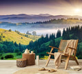 PYFFYP- Tropical Natural Landscape Forest Wallpaper murals for Bedroom(Not Peel and Stick)