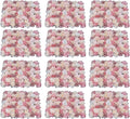Flower Wall Panel Set, Artificial Wall Flower Backdrop,Artificial Flower Wall Mat Silk Rose Flower Panels,Hydrangea Rose Floral Panel for Party Wedding (12Pcs), LZ-290906