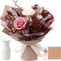 Preserved Flowers Bouquet, Real Eternal Flowers, Gifts For Women, Birthday Gifts For Mom Friends Her Girlfriend Sister, Valentine (Caramel)