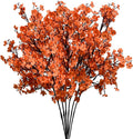 Mandy's Coral Artificial Baby’s Breath Flowers European 6 Bundles Silk Gypsophila with Bendable Stems for Fall Thanksgiving & Christmas Centerpiece Wedding Decor and Table Arrangements