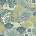Wudnaye Green Floral Peel and Stick Wallpaper Vintage Contact Paper for Cabinets 17.7inch×118.1inch Neutral Peacock Removable Wallpaper Self Adhesive Boho Wall Paper for Bedroom Cabinet Decor Vinyl