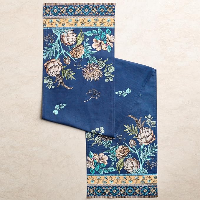 Maison d' Hermine Tablerunner 100% Combed Cotton Premium 14.50 Inch x 72 Inch Decorative Table Runner Table Runners, Dining, Buffet Party & Wedding, Artichoke (Double Layer)