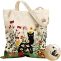 Aesthetic Tote Bag for Women- with Magnetic Buckle and Zipper Inner Pocket Cloth Cotton Canvas Tote Bags