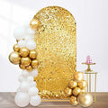 Gold Sequin Arch Backdrop Cover: Big Payette Sequin Arch Cover 6FT Sparkly Backdrop Covers for Party Wedding Banquet