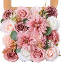 Artificial Flowers, 2PCS Silk Pink Flowers for DIY Wedding Bridal Bouquets, Fake Cake Flowers for Centerpieces,Baby Shower, Table Arrangement, Home Party Decorations