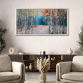Ardemy Framed Birch Tree Canvas Wall Art for Living Room Large Forest Pictures Wall Decor Paintings Landscaper Nature Artwork Bedroom Dining Room Home Office, 40"x20"