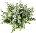 Flojery 4Pcs Artificial Eucalyptus Plant Fake Silver Dollar Eucalyptus Branches Greenery Wedding Jungle Theme Party Home Decor (Green)