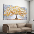 TAIJXAGSG Large Canvas Wall Art Decor Golden Tree of Life Wall Art Decor Bedroom Office Decor Modern Botanical Wall Art Prints Art Work For Wall Decor 24"X48"Tree Wall Art Pictures For Living Room
