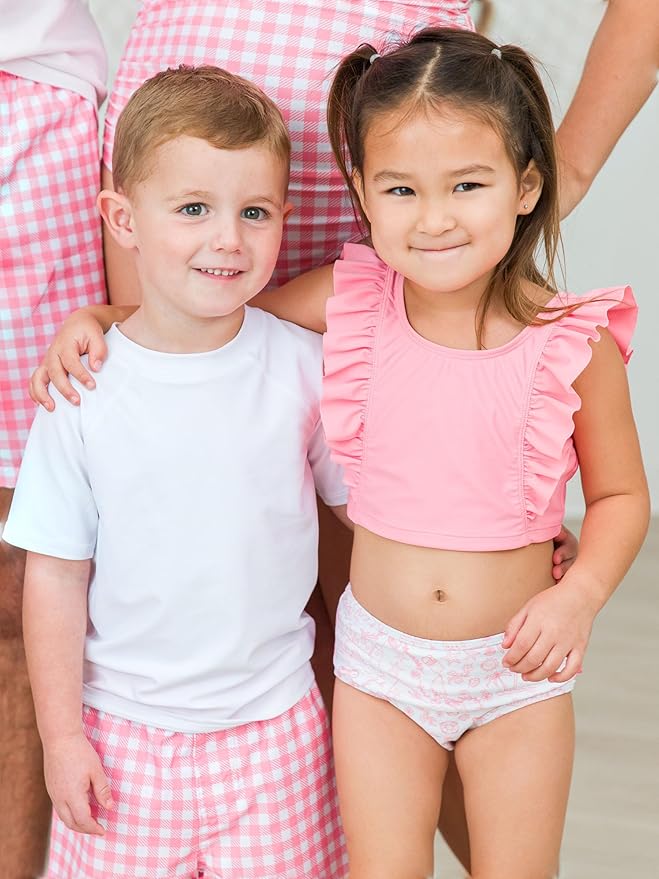 RuffleButts® Baby/Toddler Girls Ruffle Strap One Piece Swimsuit w/UPF 50+ Sun Protection