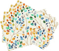 Watercolor Leaves Spots Placemats Set of 4, Placemats Dining Table Mat Set,12x18 Washable Stain Resistant Wipeable Cloth Placemat for Kitchen Buffet Parties