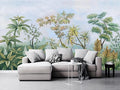 Cliouar-Tropical Plants Southeast Asia Oil Painting Forest Wallpaper Mural Bedroom Living Room Decoration 103" x 69"(Not Self-Adhesive)