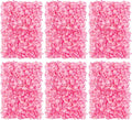 BLOSMON Flower Wall Panel Backdrop - 6 Pcs 24 x 16 Inch Pink Artificial Hydrangea Floral Backdrop for Wedding Party Baby Bridal Shower Decor, Hanging Fake Silk Flower Backdrop Decoration