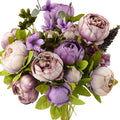 FiveSeasonStuff Rosy Brown and Purply Magenta Vintage Artificial Peonies Silk Flowers and Hydrangeas for Wedding Bridal Home Decor – Beautiful Floral Centerpiece Bouquet (Rustic Harmony)