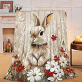 Farmhouse Rabbit Blanket Rustic Bunny Throw Blanket Country Soft Cozy Fleece Fuzzy Stuffed Plush Flannel Gifts for Girls Women Boys Kids Adults 50"X60"