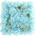 Flower Wall Backdrop, 12PCS 10.6"-15.7" Artificial Flower Wall Panel with Various Styles, 3D Floral Wall Decor for Wedding Photo Background Festive Party Home Decoration (F007, 13.8 * 13.8in)