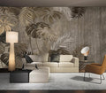 Cliouar-Turtle Backed Bamboo Plantain Leaf Plant Wall Mural Wallpaper Peel and Stick 137" x 102"