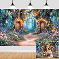 15X10ft Enchanted Forest Backdrop Fairy Enchanted Wonderland Garden Floral Butterfly Photography Background for Kids Girls Baby Shower Birthday Party Decoration Banner Cake Table Photo Booth Props
