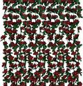 12 PCS 98.4 FT Artificial Flower Garland Red Rose Garland for Wedding Room Decor（12,Wine Red）