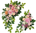 Pack of 2 Wedding Arch, Artificial Flowers, Wedding Decor，Flower Garland Be Suited to Banquet, Party, Reception Entrance Welcome Sign and Background Decoration (Dusty Pink)…
