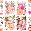 92 Pcs Pink Pressed Dried Flowers for Resin, Real Natural Bulk Dry Wildflowers Leaves Perfect for Epoxy Molds, DIY Crafts, Soap Candles Jewelry Making, and Home Decor