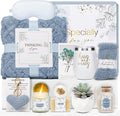 Get Well Gifts for Women Self Care Gifts Basket - Relaxing Spa Care Package After Surgery Thinking of You Birthday Gift - Feel Better Sympathy Gift Set for Her Mom Sister Friend Wife (Blue)