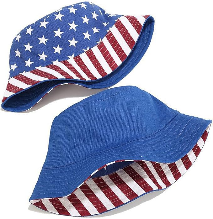 Mashiaoyi Unisex Print Double-Side-Wear Reversible Bucket Hat