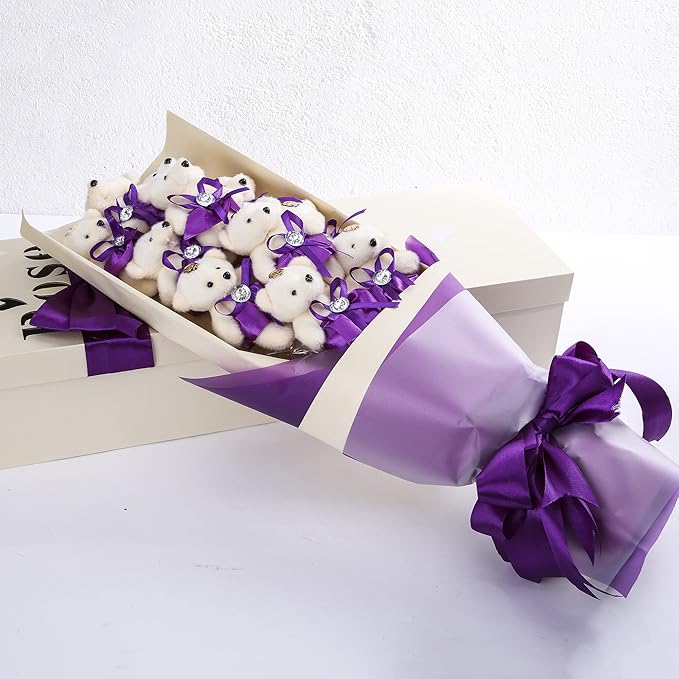 LIUYAXI Purple Stain Ribbon, 5/8" X Continuous 50 Yards, Double Faced Fabric Ribbon Perfect for Gift Wrapping Wedding Birthday Party Christmas Hair Floral Craft Baby Shower