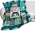 Cat Blanket Cute Cat Throw Blanket Kitten Soft Cozy Fleece Fuzzy Stuffed Plush Flannel Gifts for Girls Women Boys Kids Adults 40''x50''