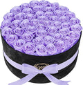 47 Flowers in a Luxury Suede Box, Birthday Gifts for Women, Preserved Flowers, Mothers Day Roses Gift for Mom, Lilac