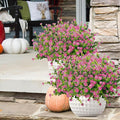 Outdoor Artificial Flowers UV Resistant, 20 Bundles Fake Realistic Floral Greenery Plants for Outside Porch, Window Boxes, Garden, Yard, Inside Home Table Decor, Pink
