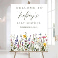 Editable Wildflower Baby Shower Welcome Sign, Personalized Boho Floral Baby Shower Sign, Spring Flowers Theme, Elegant Flower Decorations, Custom Name Signage for Boy or Girl #9