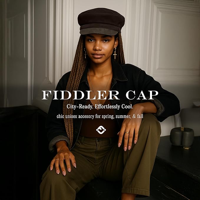 Funky Junque Newsboy Hat for Women – Trendy Greek Fisherman Cap, Classic Women's Baker Boy Newsies Hat, Ladies Fashion Caps