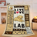 Labrador Retriever Blanket Cute Dog Throw Blanket Love Lab Puppy Soft Cozy Fleece Fuzzy Stuffed Plush Flannel Animal Gifts for Girls Women Boys Kids Adults 40''x50''