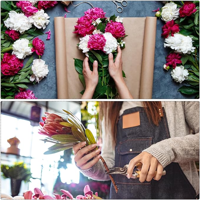 MECCANIXITY Pearlescent Film Flower Wrapping Paper 22.8x22.8 Inch Waterproof for DIY Crafts, Gift/Gift Box Packaging Bright Green Pack of 10
